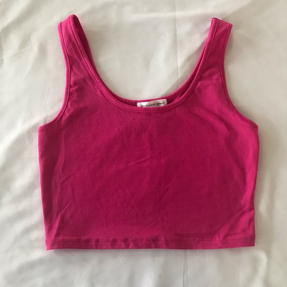 🌿[4/$20] Small Pink Tank Crop Top
